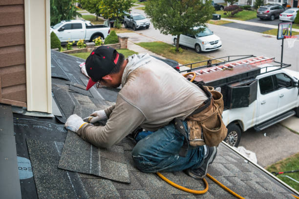 Professional Roof Inspection technician working in Bayport, NY